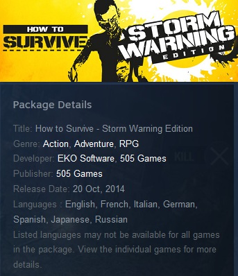 How to Survive - Storm Warning Edition Steam - Click Image to Close